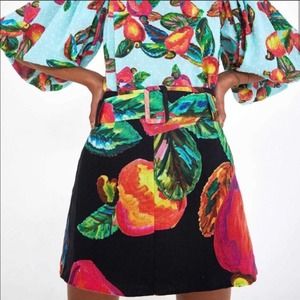 Farm Rio Cashew Mini Skirt